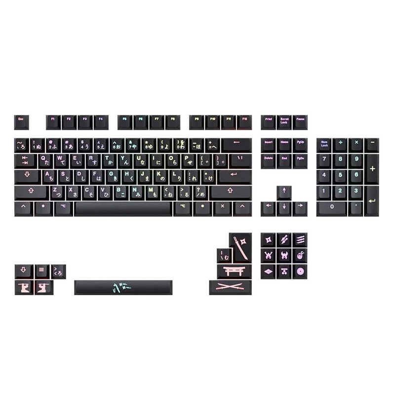 CableMod Premium ABS Laser Keycap Set - CM Egypt (Black, OEM Profile, ANSI, ISO, 121 Keys) - أكسسوار لوحة مفاتيح